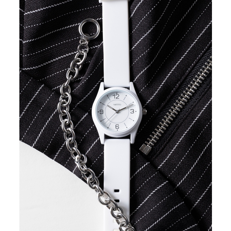 ホワイト | 【SETUP7】カジュアルシリコンウォッチ MKS2323 FW | SETUP7【WOMEN】