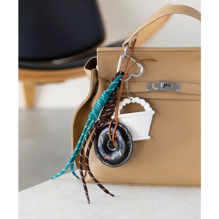 ブラック | 【Merry Gem】ドーナツ×バスケットチャーム ストラップ | SETUP7【WOMEN】