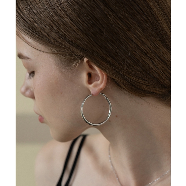 シルバー | 【Merry Gem】サークルフープピアス TYPE-1 KNF-TP | SETUP7【WOMEN】