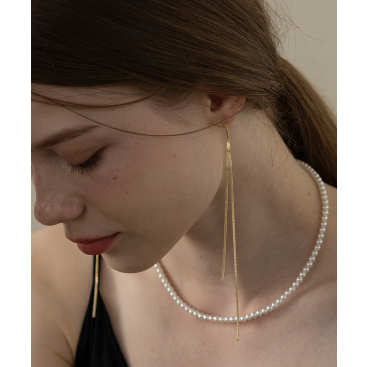 ★パリ発 vanrycke★ Calamity Jane ロング チェーン ピアス 18K クリスタル ロングチェーン ピアス Crystal Longchain Pierce