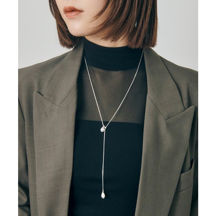 シルバー系1 | 【GOLDY】2WAYスライドチェーン 淡水パールネックレス 3250907 | SETUP7【WOMEN】