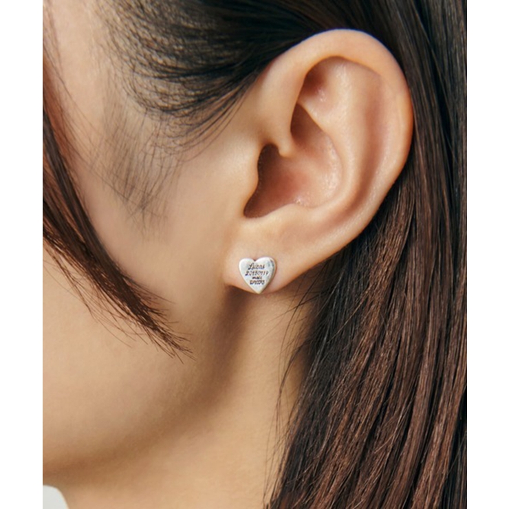 シルバー系その他 | 【GOLDY】ルーカス ハート ID プレート ピアス 1251003 | SETUP7【WOMEN】