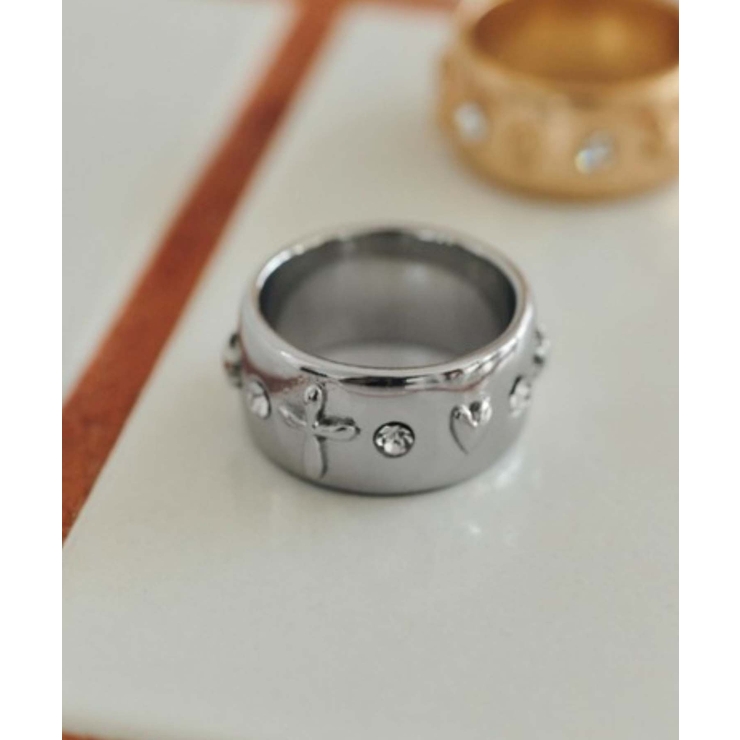 シルバー | 【GOLDY】ミックス プチ モチーフ リング 5251002 | SETUP7【WOMEN】