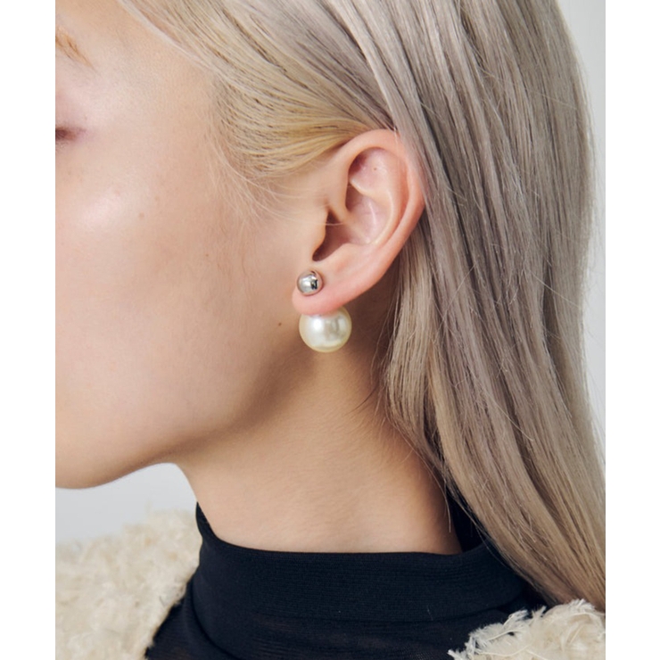 【GOLDY】ビッグ パール ２WAY ピアス 1251010 | SETUP7【WOMEN】 | 詳細画像1 