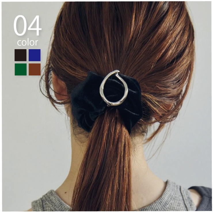 【GOLDY】ベロア メタル ポニー フック 6251003 | SETUP7【WOMEN】 | 詳細画像1 