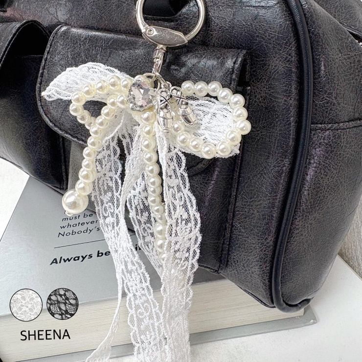 リボンモチーフバッグチャーム[品番：SHNW0012286]｜SHEENA
