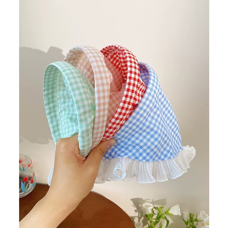 冬新作 ギンガムチェックリル カチューシャ型 | ShopNikoNiko | 詳細画像4 