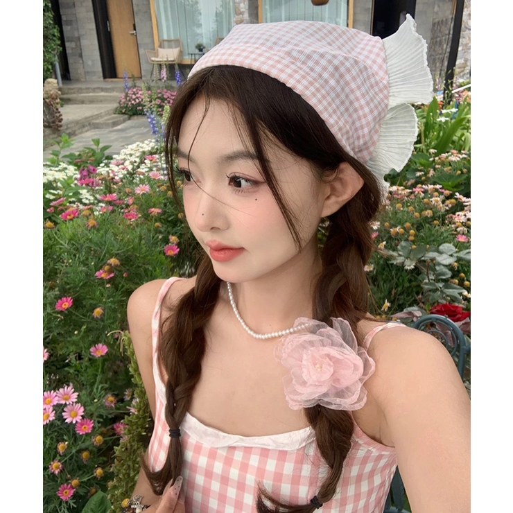 冬新作 ギンガムチェックリル カチューシャ型 | ShopNikoNiko | 詳細画像5 