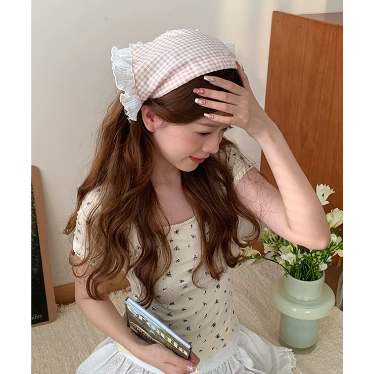 冬新作 ギンガムチェックリル カチューシャ型 | ShopNikoNiko | 詳細画像6 