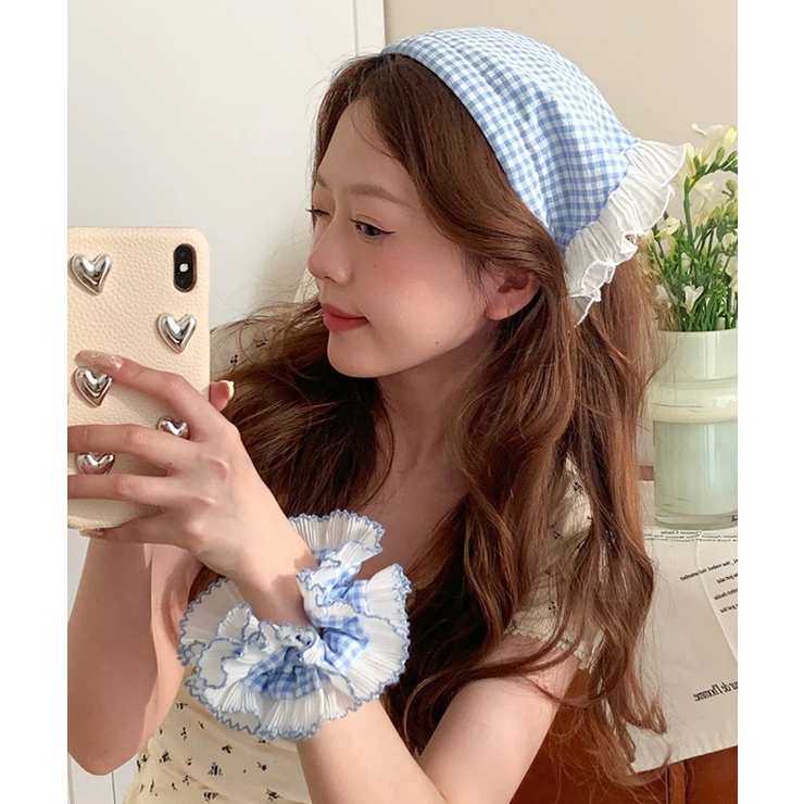 冬新作 ギンガムチェックリル カチューシャ型 | ShopNikoNiko | 詳細画像10 