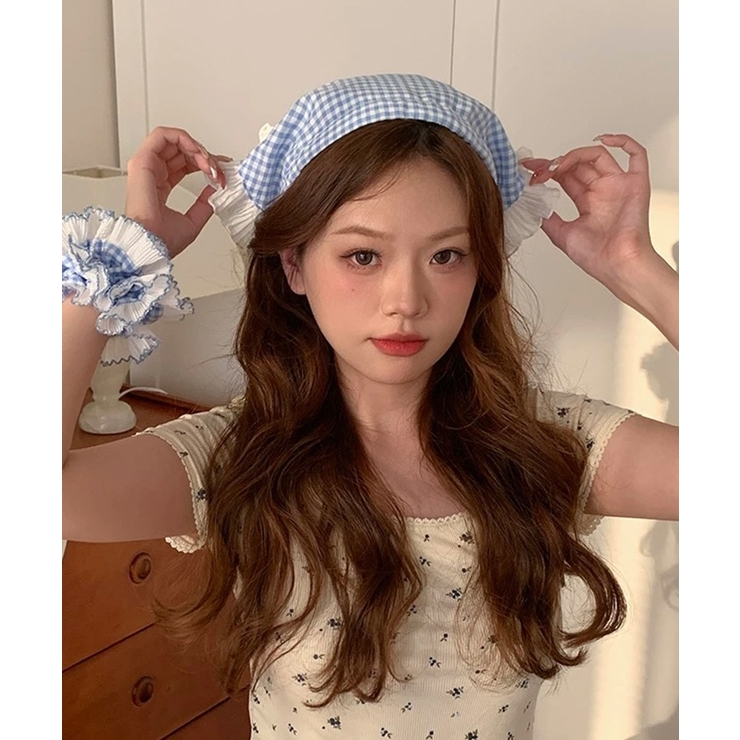 冬新作 ギンガムチェックリル カチューシャ型 | ShopNikoNiko | 詳細画像11 