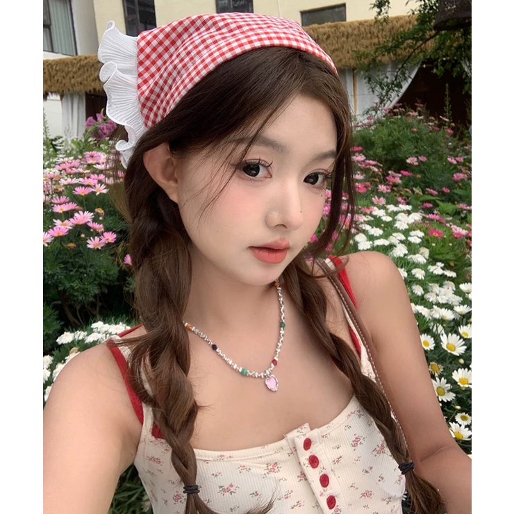 冬新作 ギンガムチェックリル カチューシャ型 | ShopNikoNiko | 詳細画像13 