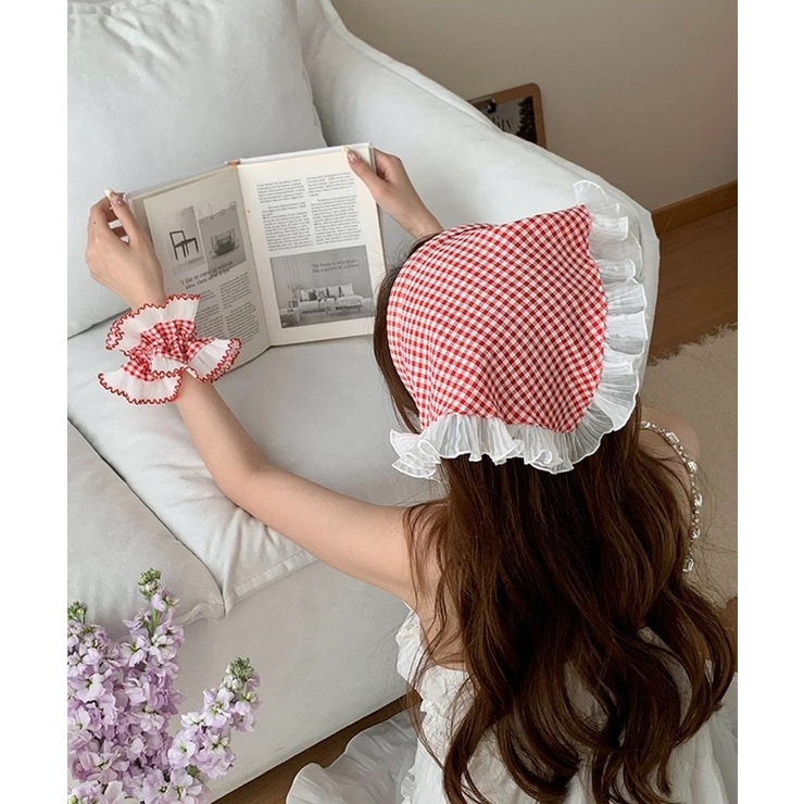 冬新作 ギンガムチェックリル カチューシャ型 | ShopNikoNiko | 詳細画像14 