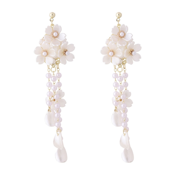 ロングピアス 揺れる 花 | shoppinggo | 詳細画像2 