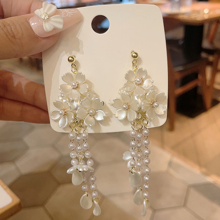 ロングピアス 揺れる 花 | shoppinggo | 詳細画像9 