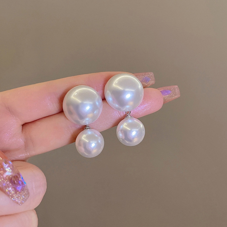 ピアス 2連 パール | shoppinggo | 詳細画像3 