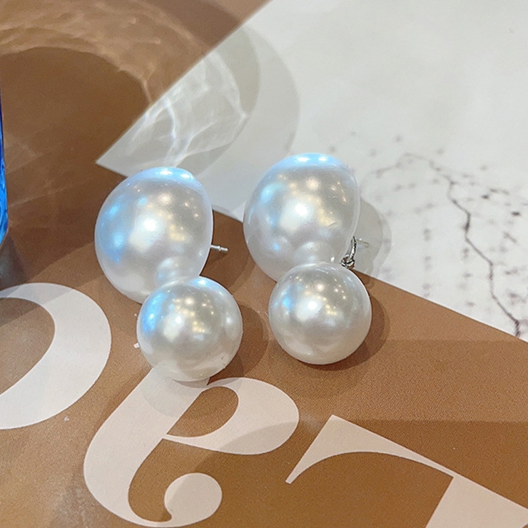 ピアス 2連 パール[品番：JRKW0004725]｜shoppinggo