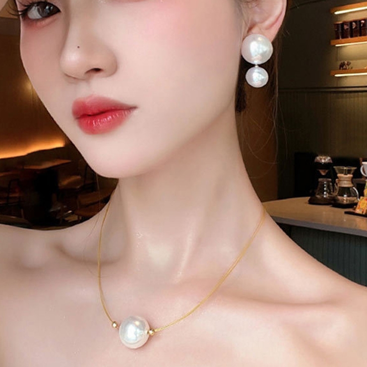 ピアス 2連 パール[品番：JRKW0004725]｜shoppinggo