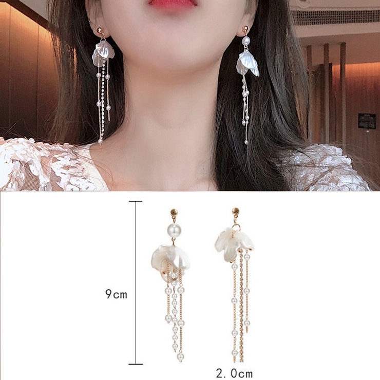 ロングピアス 揺れる 花 | shoppinggo | 詳細画像3 