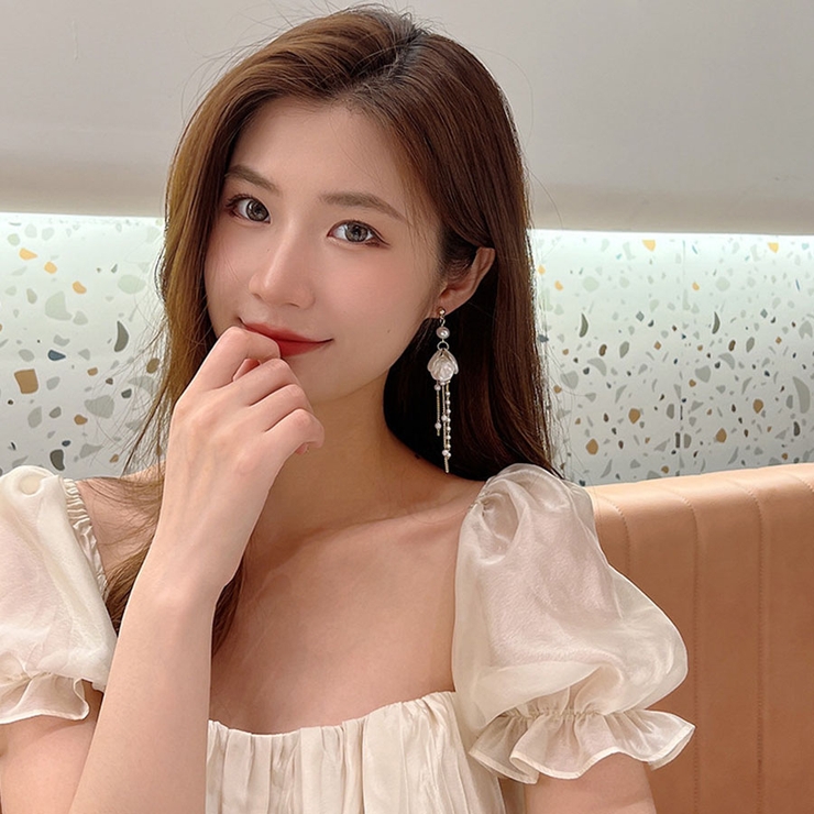 ロングピアス 揺れる 花 | shoppinggo | 詳細画像7 