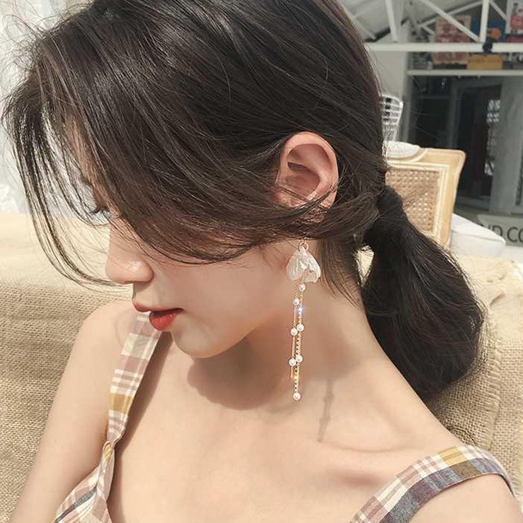 ロングピアス 揺れる 花 | shoppinggo | 詳細画像9 