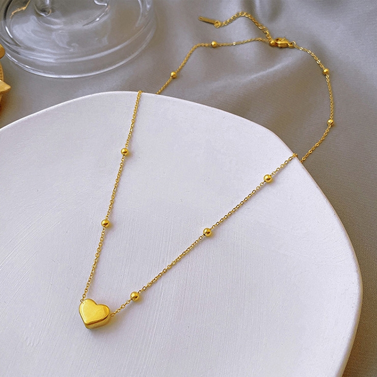 ハート型ネックレス チェーンチョーカー ゴールド | shoppinggo | 詳細画像3 