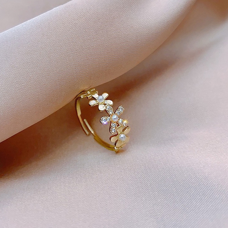 ゴールド | 指輪 花 パール | shoppinggo