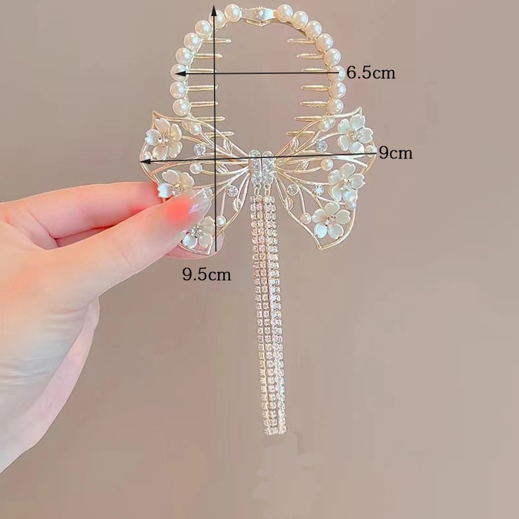 ヘアクリップ はな ゆらゆらチェーン付き | shoppinggo | 詳細画像2 