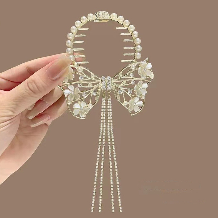 ヘアクリップ はな ゆらゆらチェーン付き | shoppinggo | 詳細画像8 