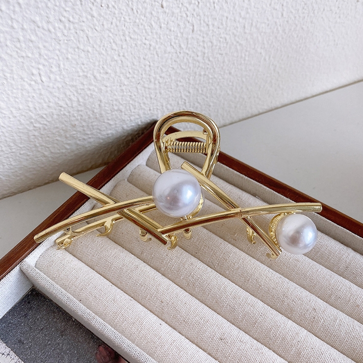 パール バンスクリップ ヘアクリップ | shoppinggo | 詳細画像3 