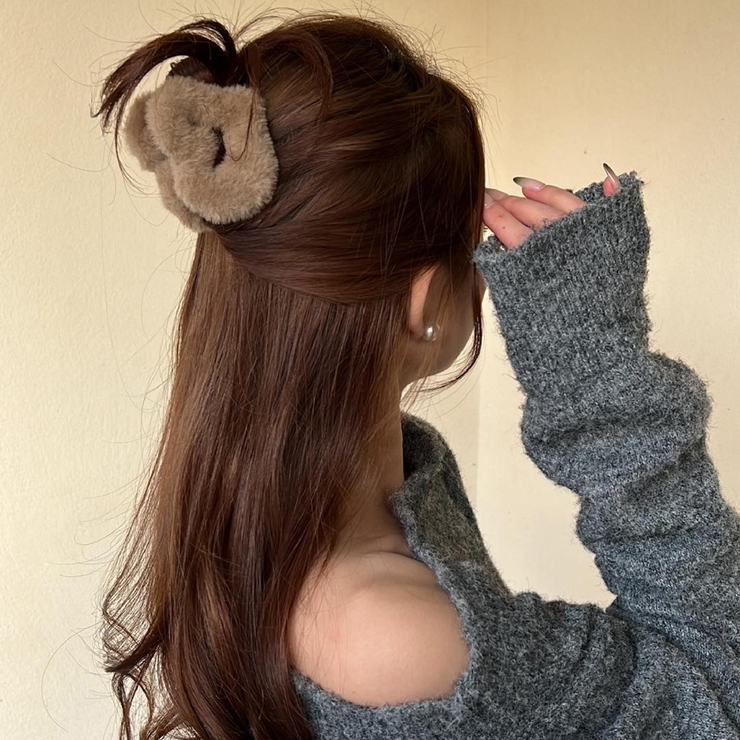 ヘアクリップ ハート ファー | shoppinggo | 詳細画像10 