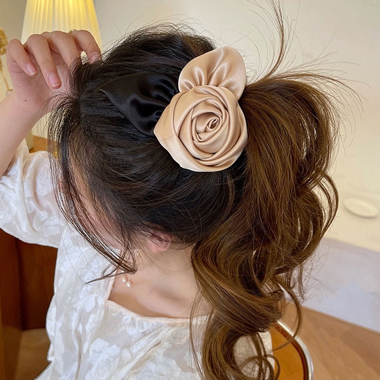 はなバレッタ バラヘアクリップ ヘアアクセ[品番：JRKW0005239