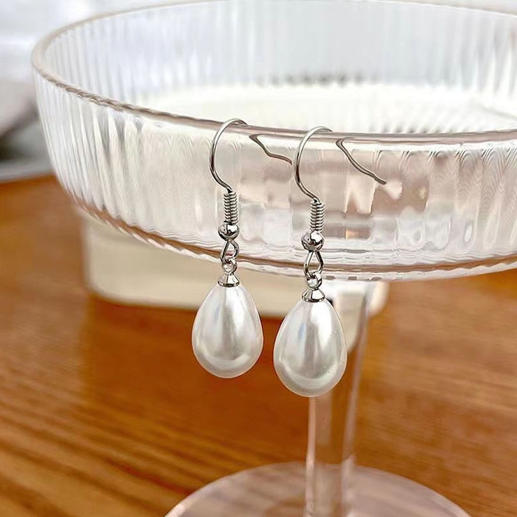 パールピアス フックピアス 揺れる | shoppinggo | 詳細画像4 