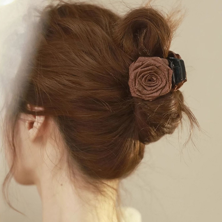 Bブラウン | ミニヘアクリップ 花 1個入り | shoppinggo