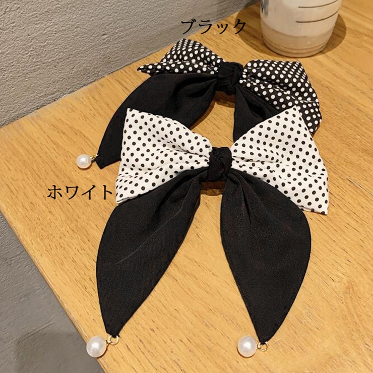 リボンバレッタ パールヘアクリップ 清楚 | shoppinggo | 詳細画像2 