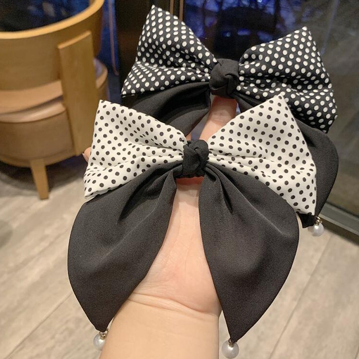 リボンバレッタ パールヘアクリップ 清楚 | shoppinggo | 詳細画像3 