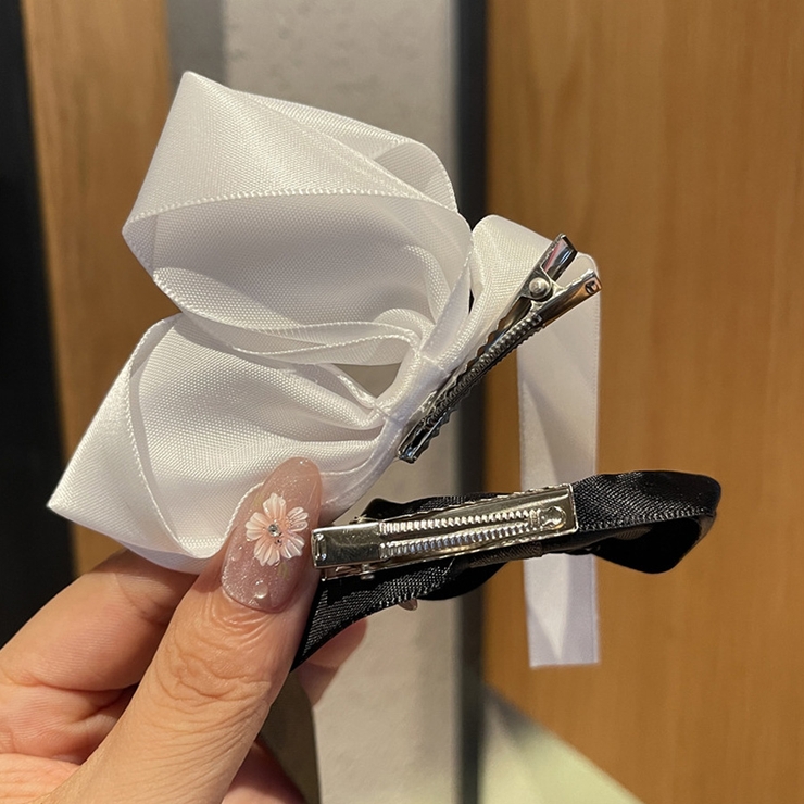 ヘアピン2個セット リボン ヘアアクセサリー[品番：JRKW0005246