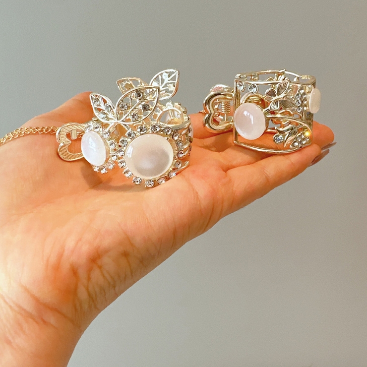 キラキラヘアクリップ はな ゆらゆらチェーン付き | shoppinggo | 詳細画像5 