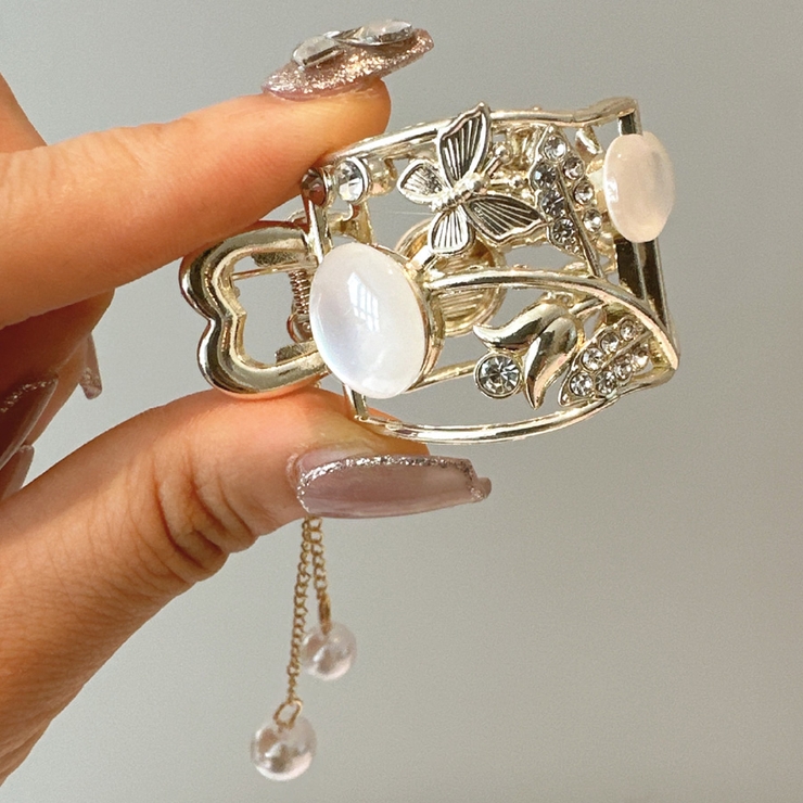 キラキラヘアクリップ はな ゆらゆらチェーン付き | shoppinggo | 詳細画像8 