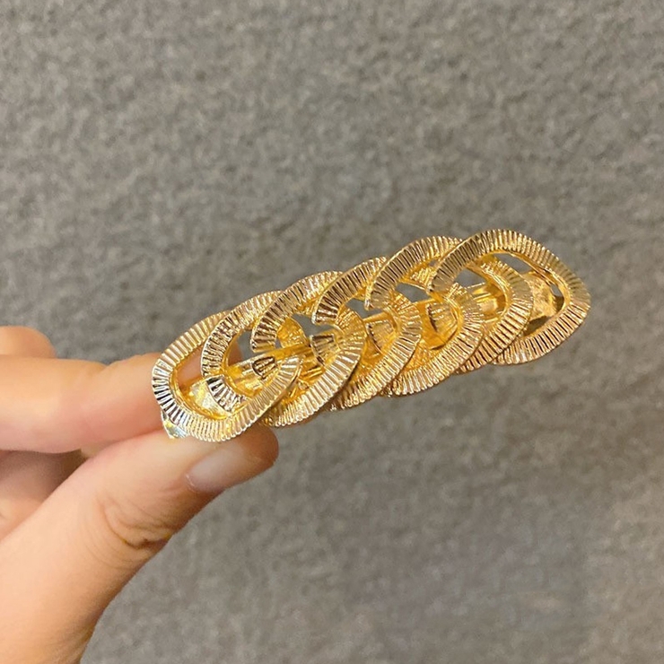 ゴールド | バレッタ ゴールドチェーン ヘアクリップ | shoppinggo