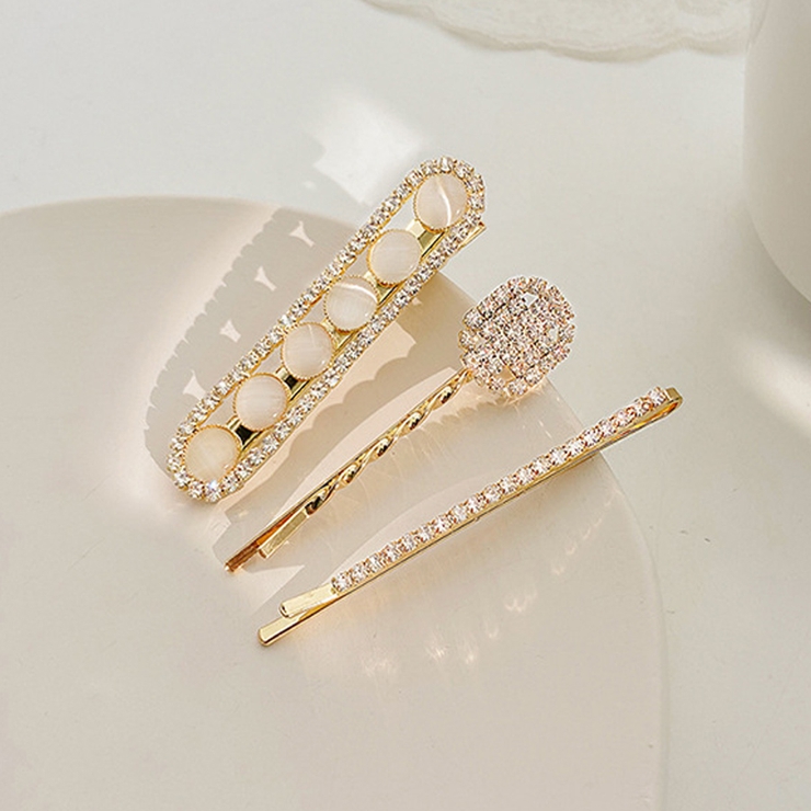 美品　ヘアピン　３点　セット ヘアピンセット 3点セット ヘアクリップ[品番：JRKW0004907