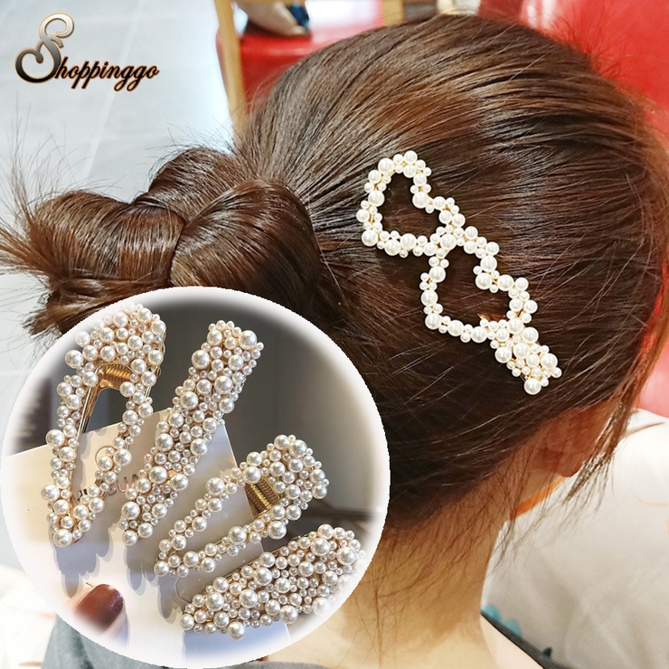 ヘアピン パールビーズヘアピン パッチン留め | shoppinggo | 詳細画像1 
