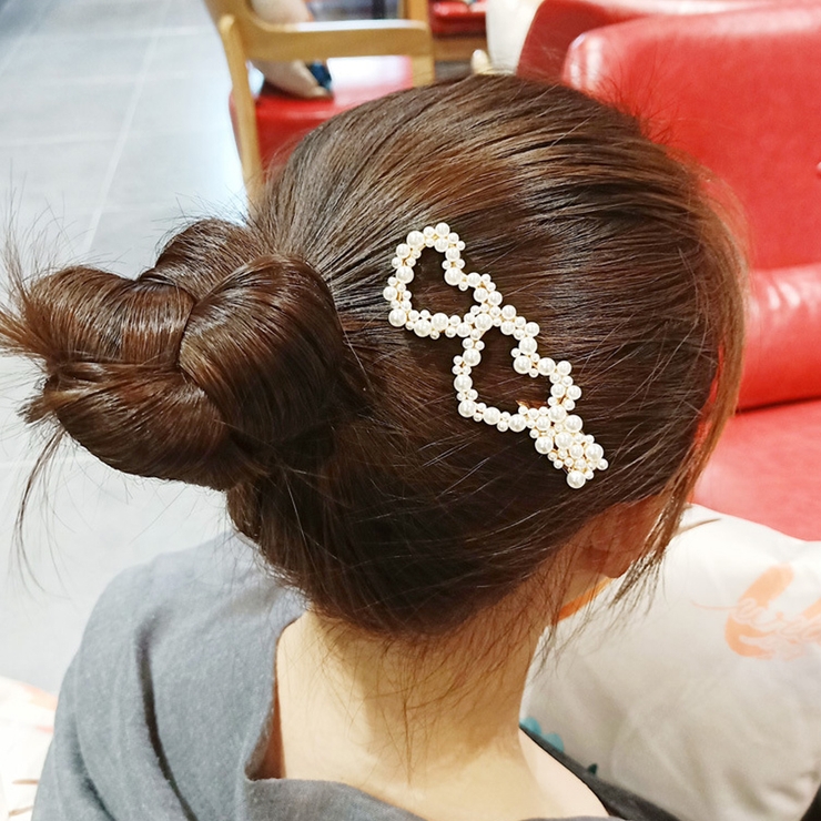 A04 | ヘアピン パールビーズヘアピン パッチン留め | shoppinggo