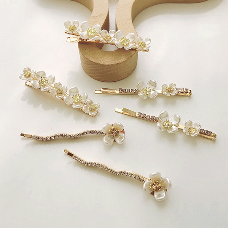 ヘアピン 花クリップ パッチン留[品番:JRKW0004999 ヘアピン 花クリップ パッチン留[品番:JRKW0004999