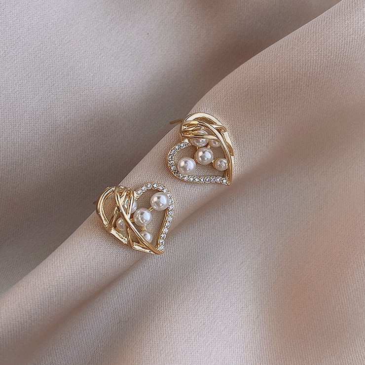 ゴールド | ピアス ハート キラキラ | shoppinggo