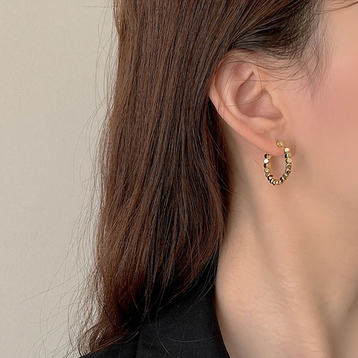 リングピアス フープピアス 小振りピアスリング ファッションピアス おしゃれ  | shoppinggo | 詳細画像15 