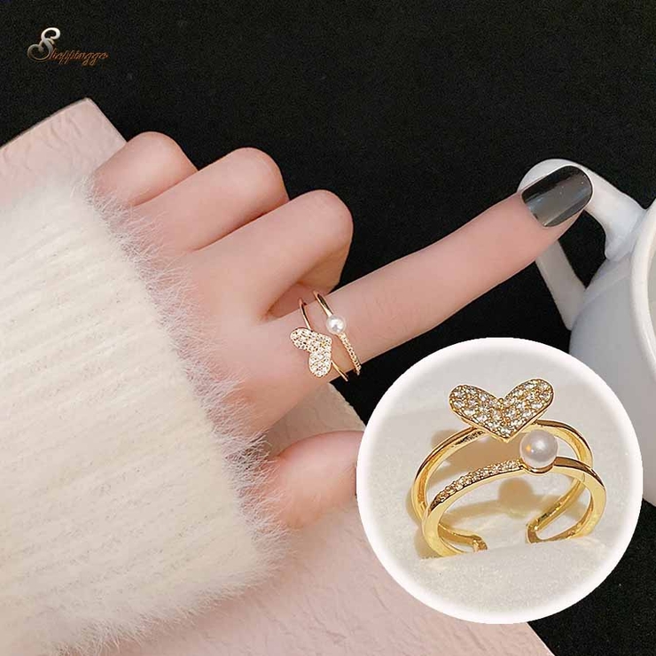 指輪 ハート パール | shoppinggo | 詳細画像1 