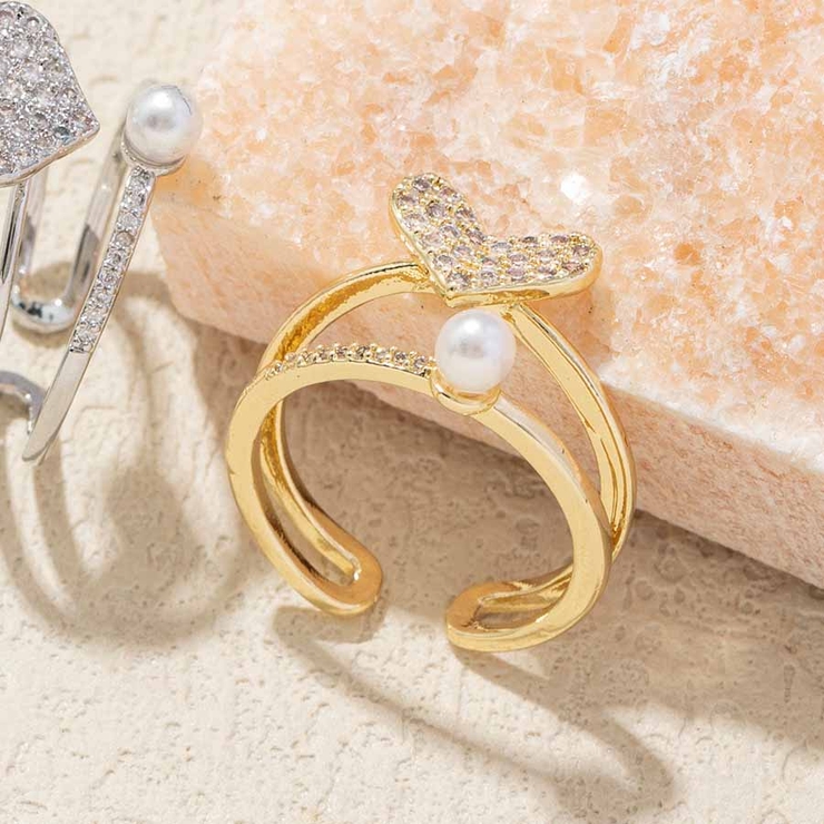 指輪 ハート パール | shoppinggo | 詳細画像3 