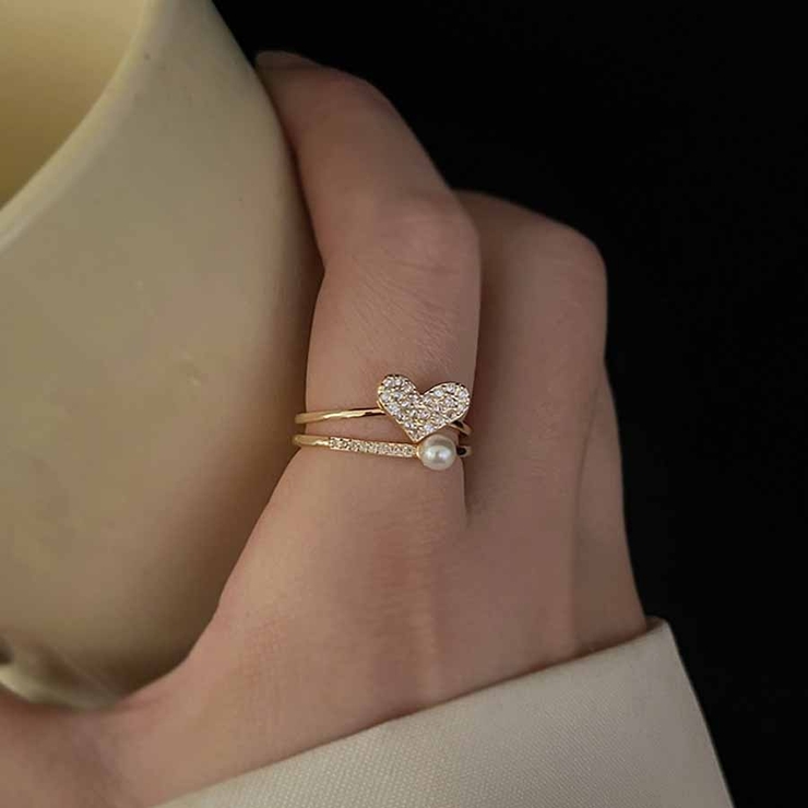 指輪 ハート パール | shoppinggo | 詳細画像6 