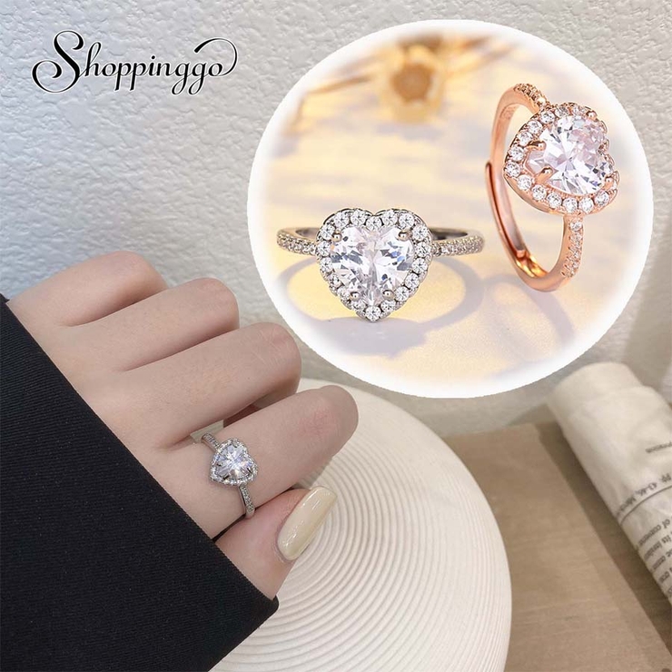 ハート指輪 オープン リング | shoppinggo | 詳細画像1 